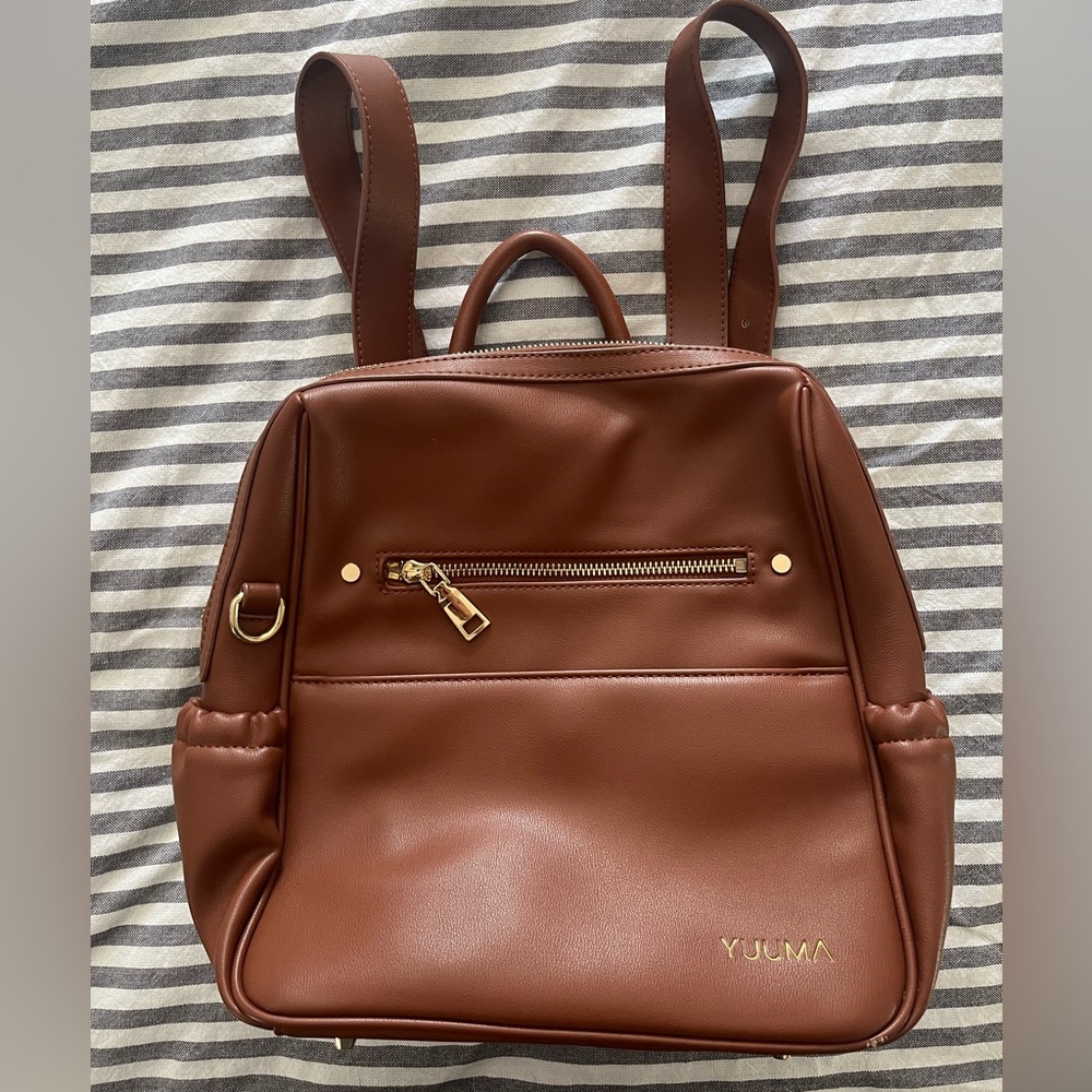 Yuuma Brown Baby Diaper Bag Backpack